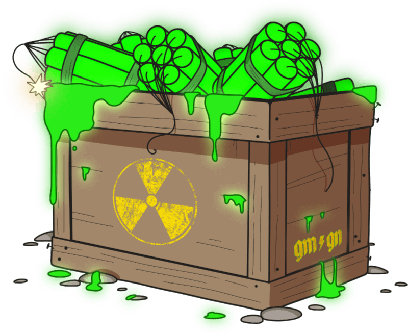A crate full of radioactive dynamite